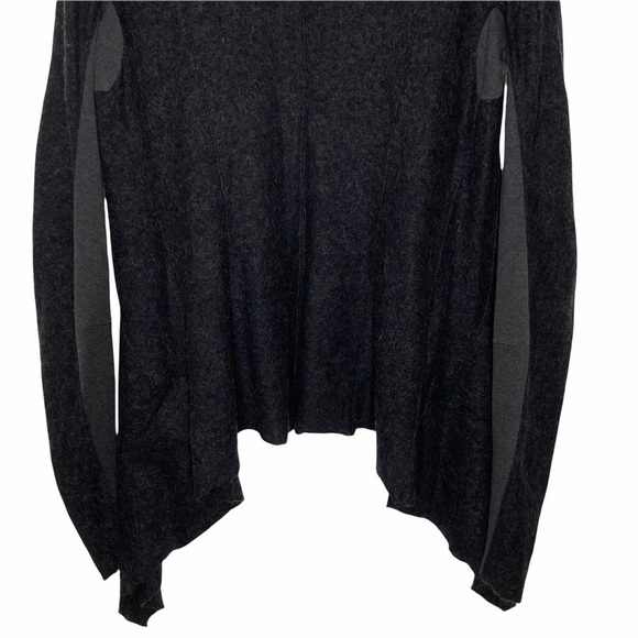 Peacock Blue Wool/Alpaca Blend Waterfall Cardigan - Picture 8 of 14